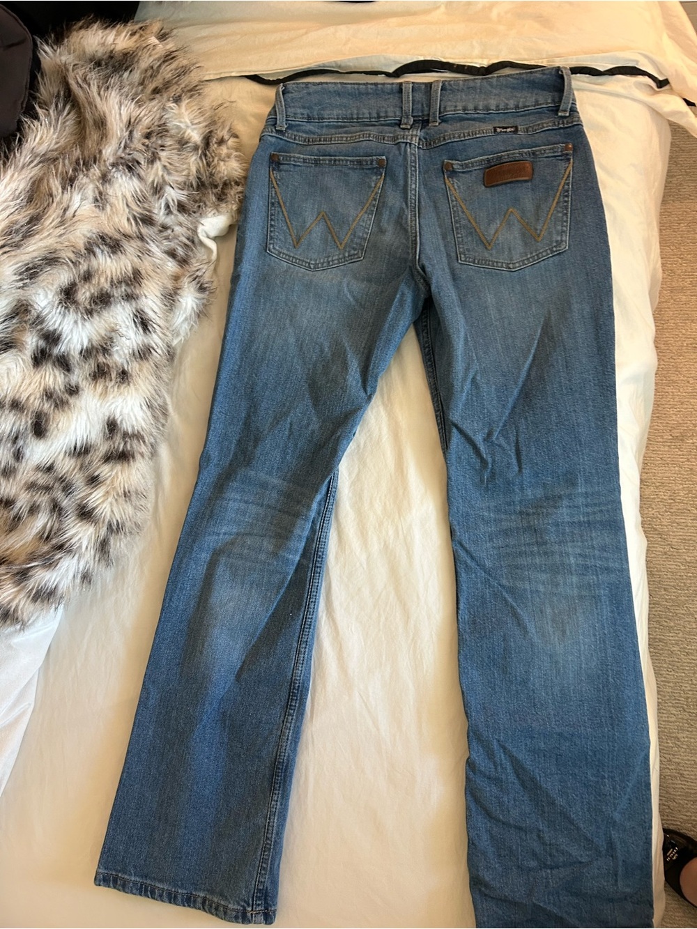 Wrangler Women's Light Blue Boot Cut Jeans with Signature Back Pockets